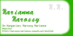 marianna marossy business card